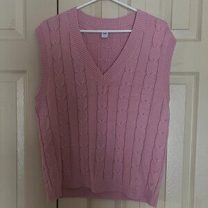 Pink Twik Knit Sweater Vest